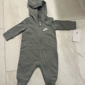 Nike Charcoal Gray Kids Footie One Piece